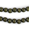 Olive Green Round Natural Wood Beads (10mm)