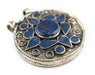 Lapis-Inlaid Afghan Tribal Pendant (48x55mm) - The Bead Chest