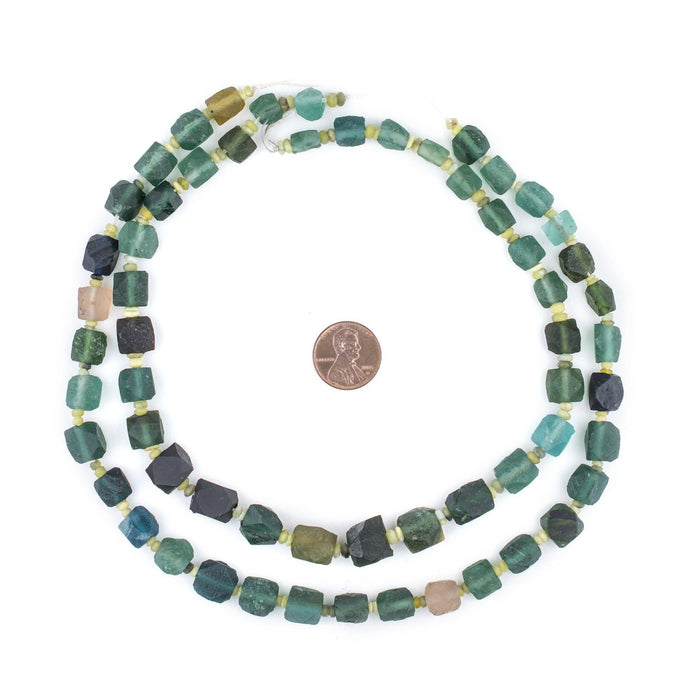 Diamond Cut Ancient Roman Glass Beads (5-12mm) - The Bead Chest