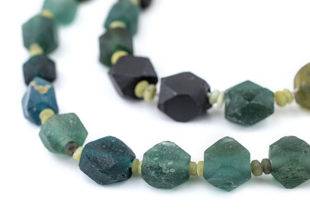 Diamond Cut Ancient Roman Glass Beads (5-12mm) - The Bead Chest