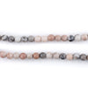 Round Pink Zebra Jasper Beads (4mm)