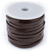 5.0mm Dark Brown Flat Leather Cord (75ft) - The Bead Chest