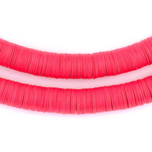 Neon Pink Phono Record Vinyl Beads (10mm)
