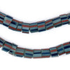 Old Blue & Red Striped Venetian Glass Beads