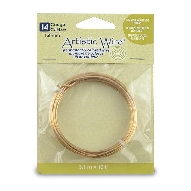 14 Gauge Tarnish Resistant Brass Artistic Wire (10ft) - The Bead Chest