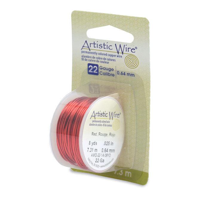 22 Gauge Red Artistic Wire (24ft) - The Bead Chest