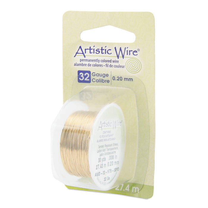 32 Gauge Tarnish Resistant Brass Artistic Wire (90ft) - The Bead Chest