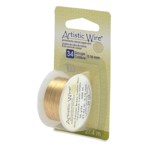 34 Gauge Tarnish Resistant Brass Artistic Wire (90ft)