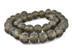 Jumbo Groundhog Grey Recycled Glass Beads (22mm) - The Bead Chest