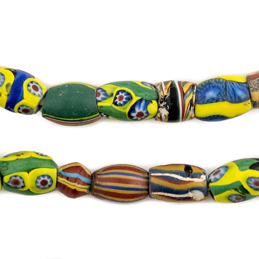 Oval Antique Venetian African Millefiori Trade Beads #15855 - The Bead Chest