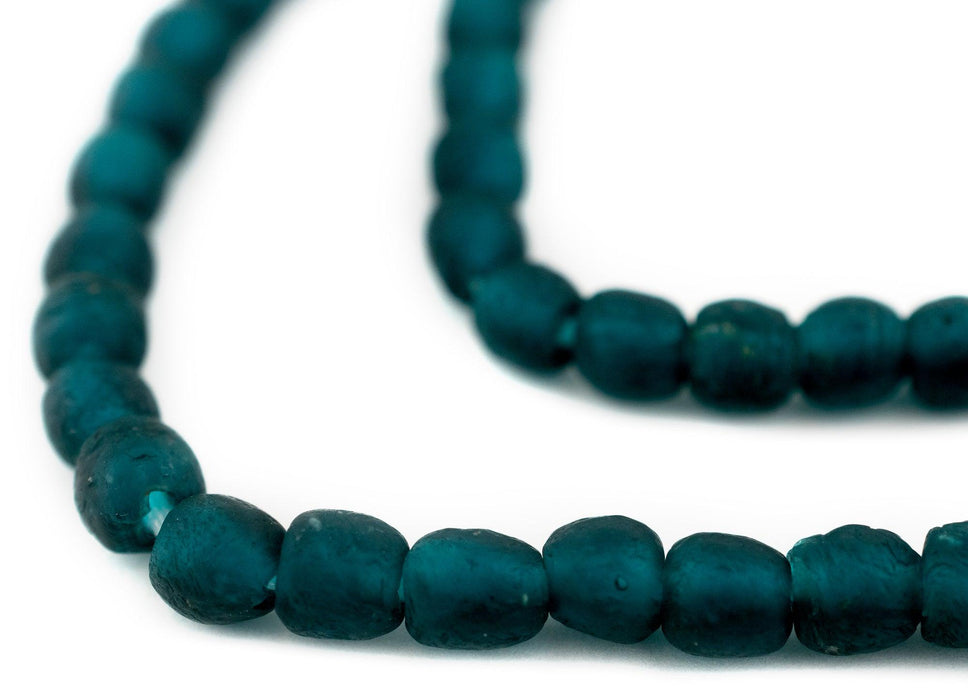 Teal Recycled Glass Beads (7mm) - The Bead Chest