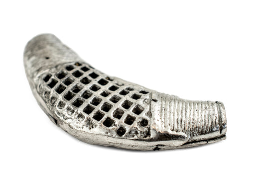 Silver Woven Filigree Elbow Bead (59x23mm) - The Bead Chest