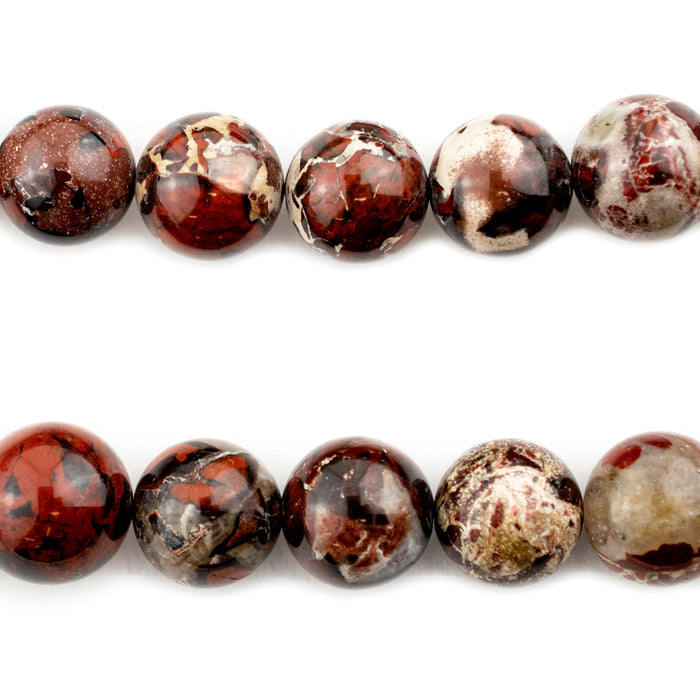 Round Red Jasper Beads (12mm) - The Bead Chest