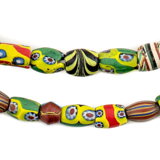 Oval Antique Venetian African Millefiori Trade Beads #15860 - The Bead Chest