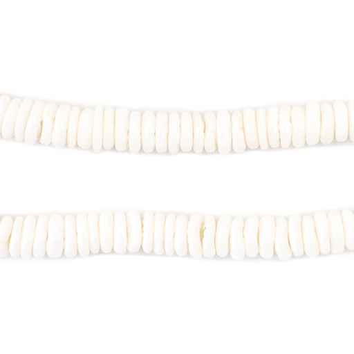 White Sea Shell Heishi Disk Beads (7mm) - The Bead Chest
