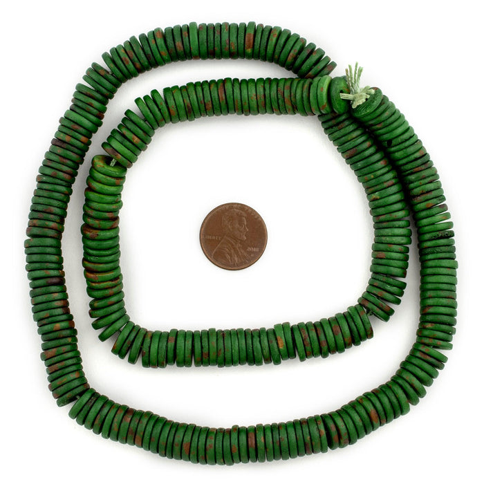Forest Green Bone Button Beads (10mm) - The Bead Chest
