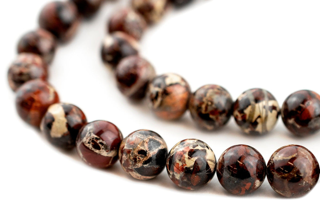Round Red Jasper Beads (12mm) - The Bead Chest