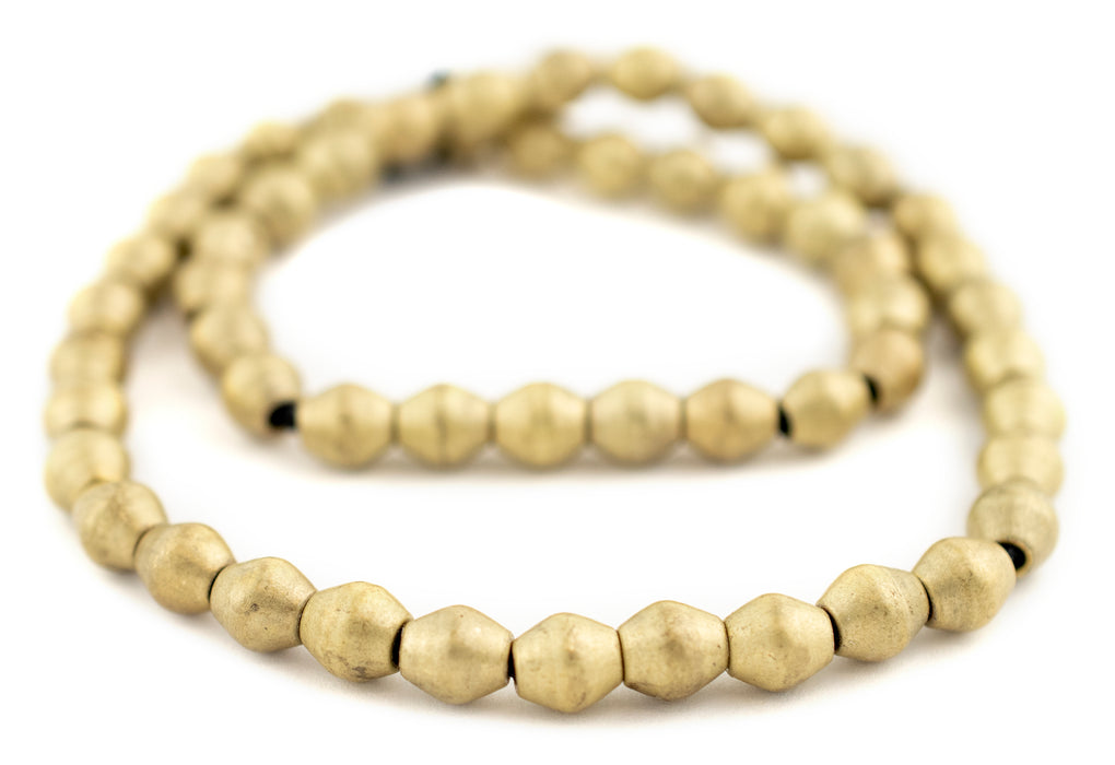 Smooth Brass Bicone Beads (8x7mm) - The Bead Chest