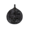 Round Black Buddha Pendant (28x34mm)