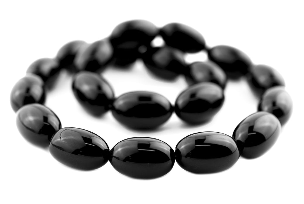Oval Onyx Beads (20x13mm) - The Bead Chest