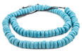 Turquoise Moroccan Pottery Beads (Rondelle) - The Bead Chest