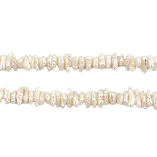 White Vintage Japanese Pearl Heishi Beads (5-7mm)