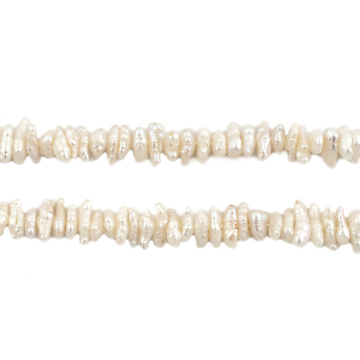 White Vintage Japanese Pearl Heishi Beads (5-7mm) - The Bead Chest