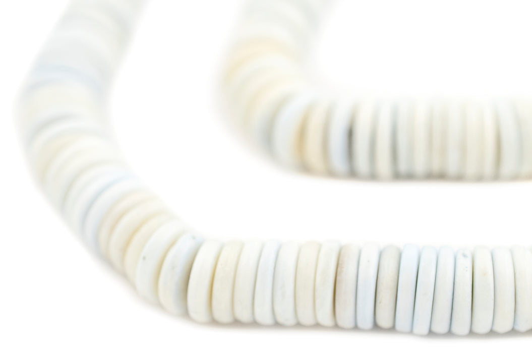 Pastel Blue Bone Button Beads (10mm) - The Bead Chest