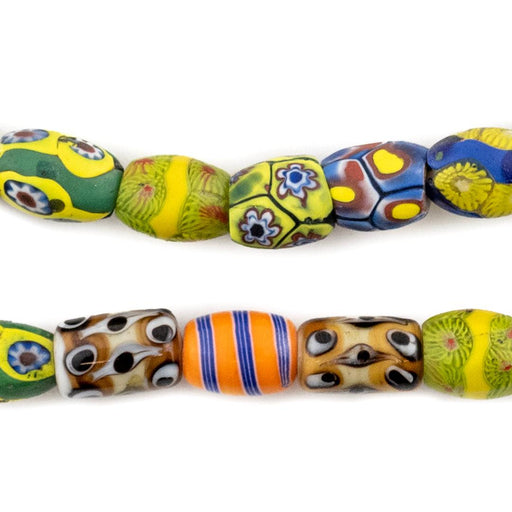 Oval Antique Venetian African Millefiori Trade Beads #15863 - The Bead Chest