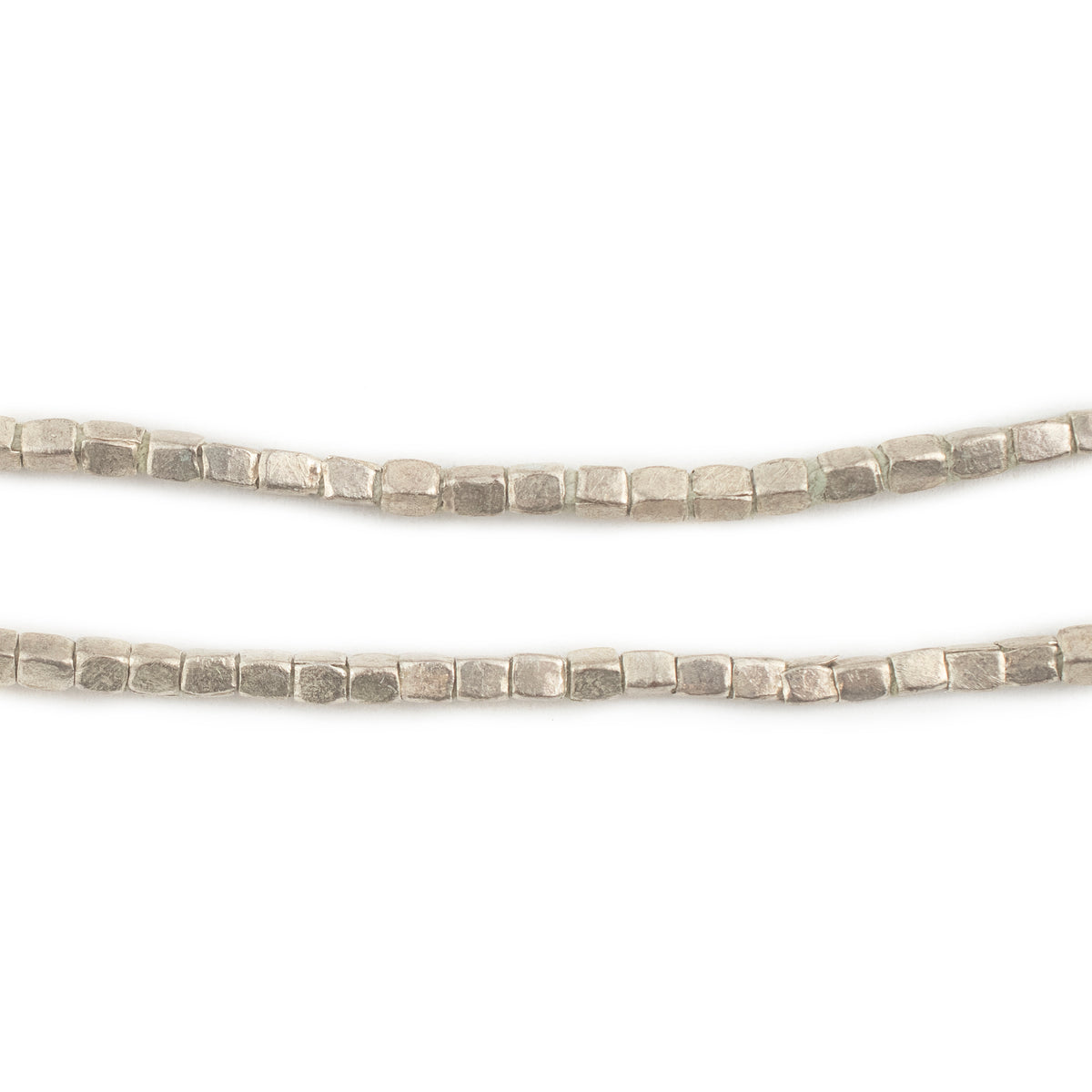 Silver Ethiopian Rectangular Tube Beads (3mm) — The Bead Chest