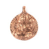 Round Copper Buddha Pendant (28x34mm)