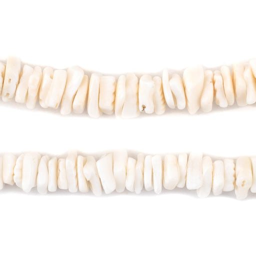 White Shard Ocean Shell Heishi Beads