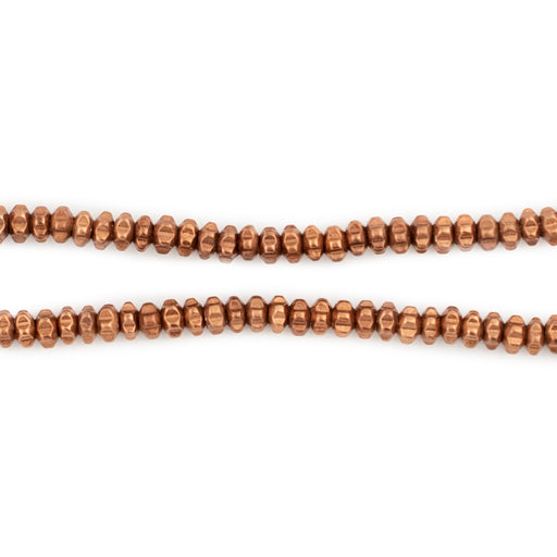 Antiqued Copper Flower Heishi Beads (4mm)