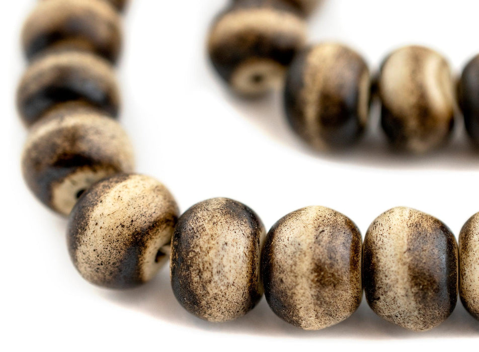 Rustic Brown Brown Bone Beads (16mm) - The Bead Chest