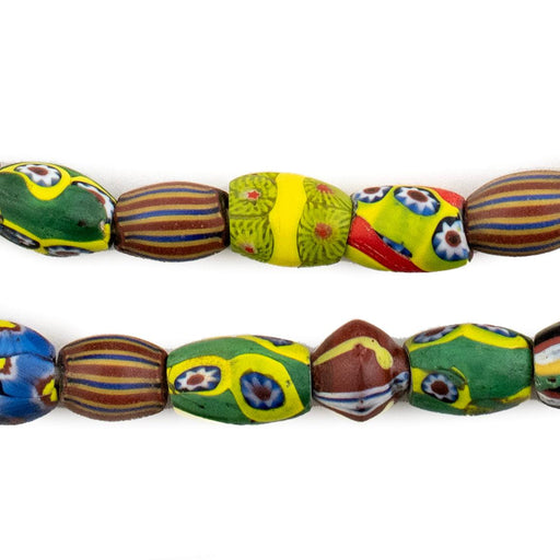 Oval Antique Venetian African Millefiori Trade Beads #15865 - The Bead Chest