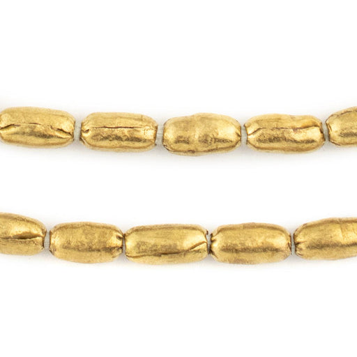 Folded Brass Plate Ethiopian Metal Beads (13x7mm) - The Bead Chest