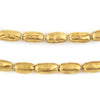 Folded Brass Plate Ethiopian Metal Beads (13x7mm)