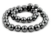 Round Non-Magnetic Hematite Beads (12mm) - The Bead Chest