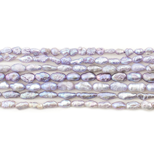 Lavender Grey Vintage Japanese Rice Pearl Beads (3mm) - The Bead Chest