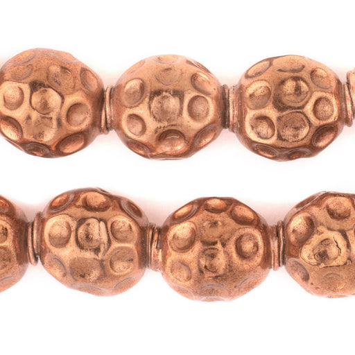 Copper Dotted Sphere Hollow Tribal Beads (18mm) - The Bead Chest