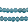 Clear Marine Frosted Sea Glass Beads (9mm)