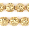 Brass Dotted Sphere Hollow Tribal Beads (18mm)