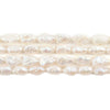 White Textured Vintage Japanese Rice Pearl Beads (5-7mm)
