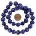 Swirl Carved Round Lapis Lazuli Beads (12mm) - The Bead Chest