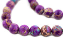Royal Purple Sea Sediment Jasper Beads (10mm) - The Bead Chest