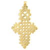 Brass Ethiopian Coptic Cross Pendant (87x50mm)