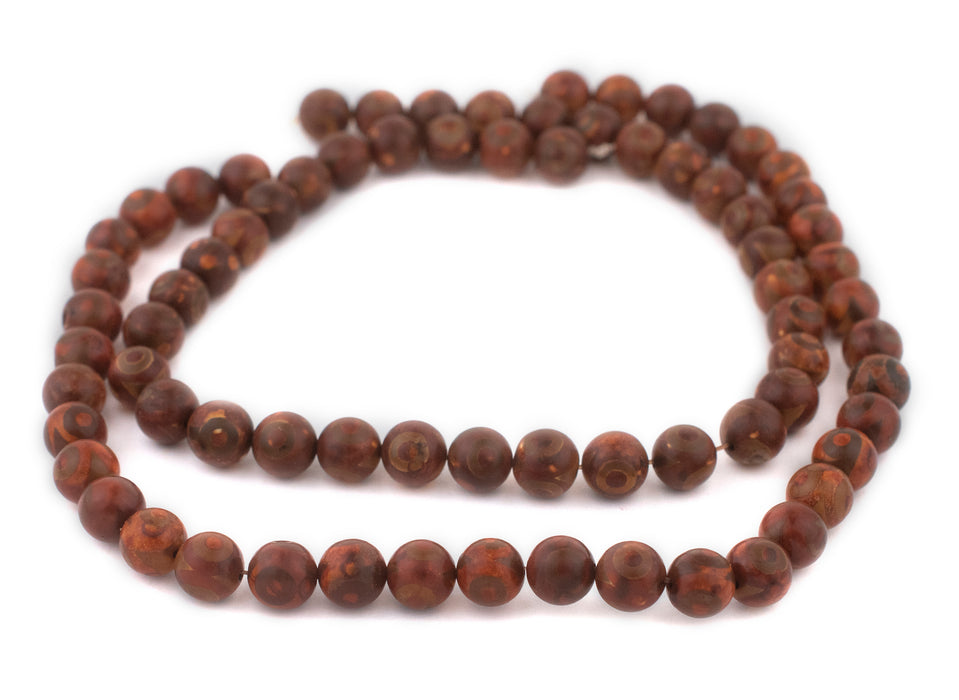 Spherical Eye Tibetan Agate Beads (10mm) - The Bead Chest