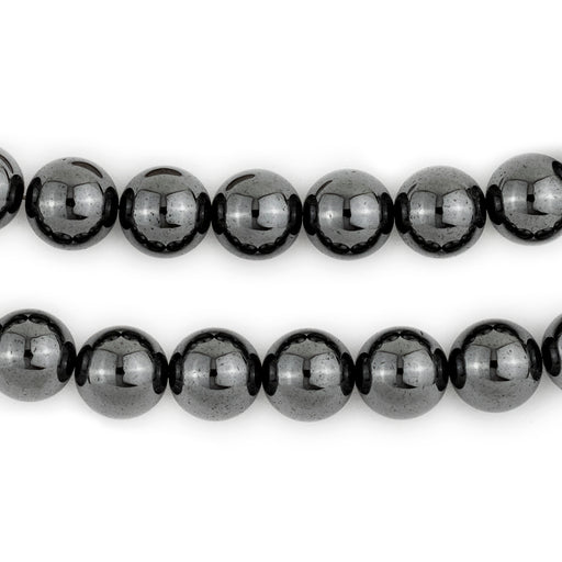 Round Non-Magnetic Hematite Beads (10mm) - The Bead Chest