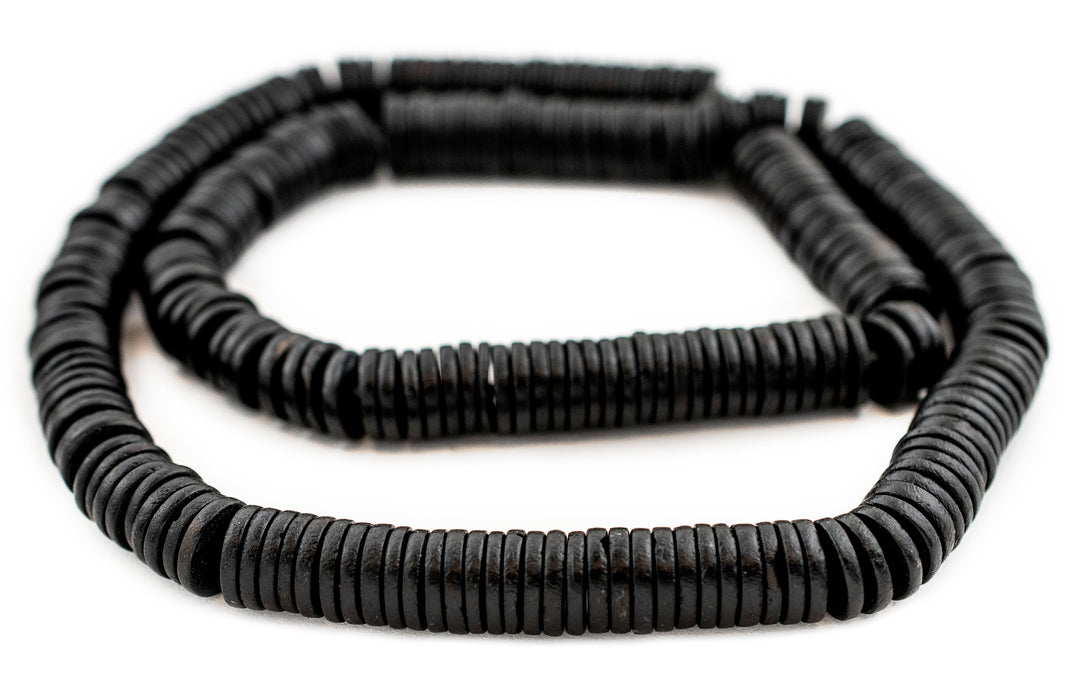Sticky Black Bone Button Beads (12mm) - The Bead Chest