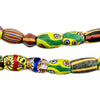 Oval Antique Venetian African Millefiori Trade Beads #15873